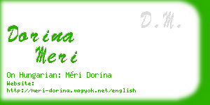 dorina meri business card